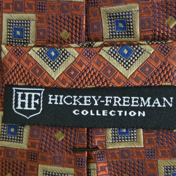 Hickey Freeman Made In USA Woven In Italy 100% Silk Tie - Picture 3 of 5